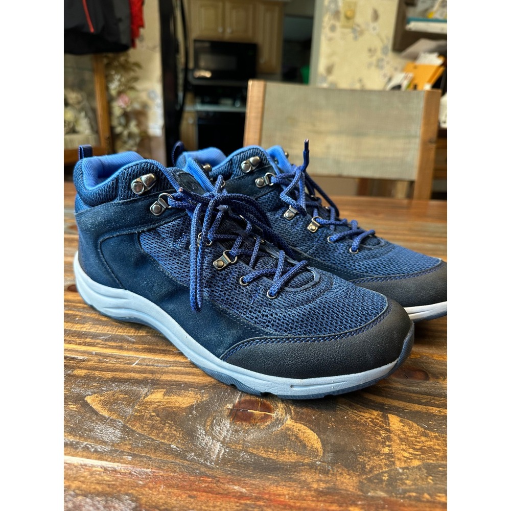 Vionic Cypress Navy Blue Suede Mesh Walking Boots Woman's 12W 3105CYPRESS/9168